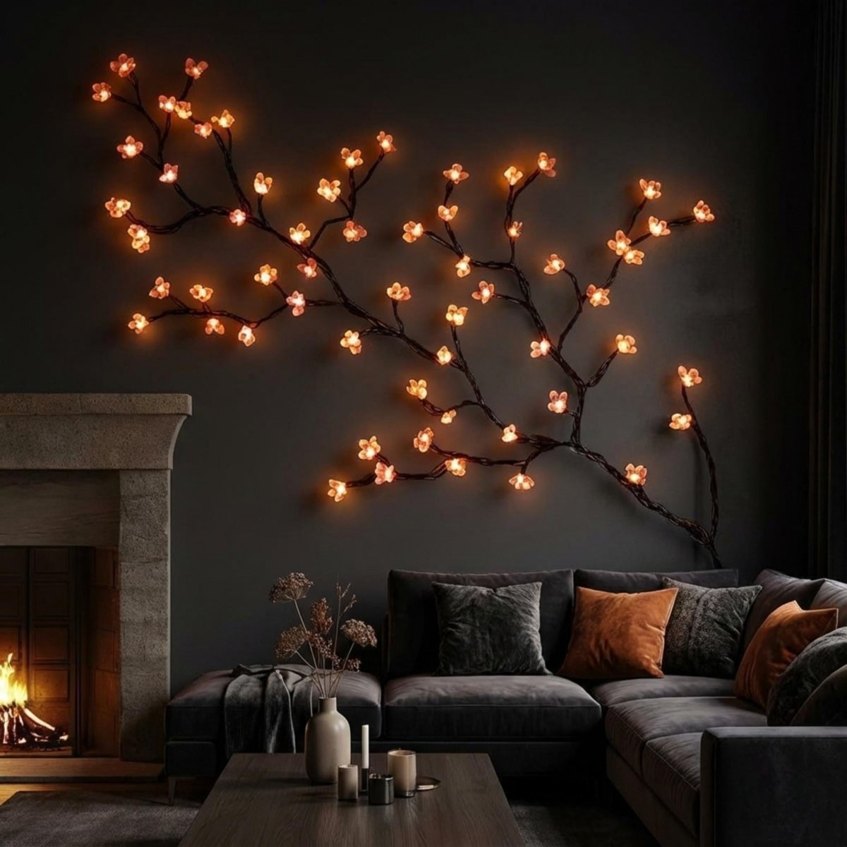 Dekoracyjna Gałązka LED | Lampa Na Ścianę-Wall Lamp-Miloska
