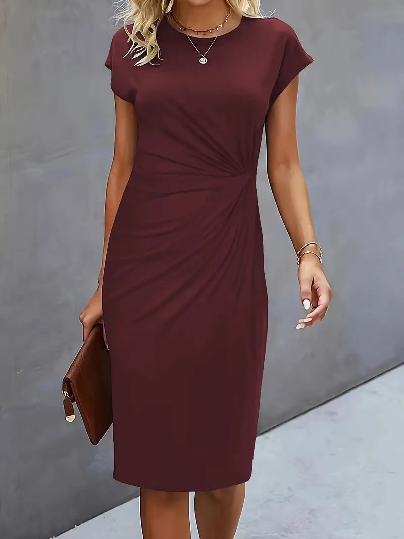 Sukienka Midi Bodycon | Sukienka Do Biura-Women Dress-Miloska