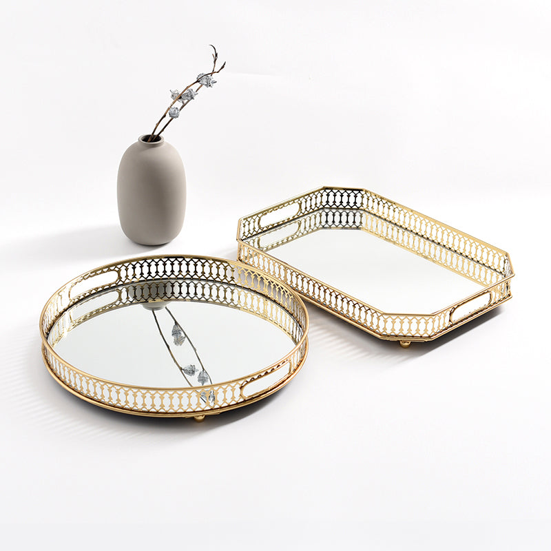 Taca Dekoracyjna | Lustrzana Taca Organizer-Decorative Tray-Miloska