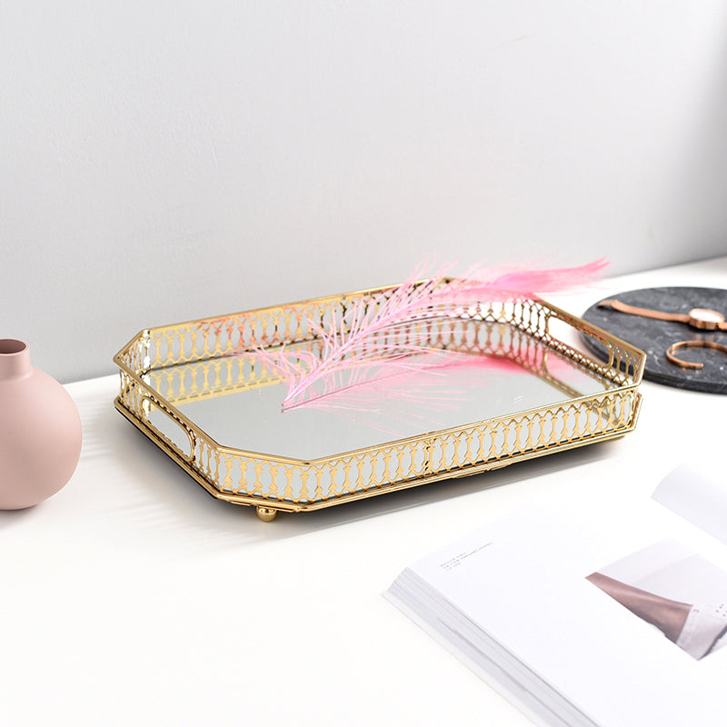 Taca Dekoracyjna | Lustrzana Taca Organizer-Decorative Tray-Miloska
