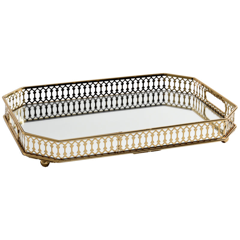 Taca Dekoracyjna | Lustrzana Taca Organizer-Decorative Tray-Miloska