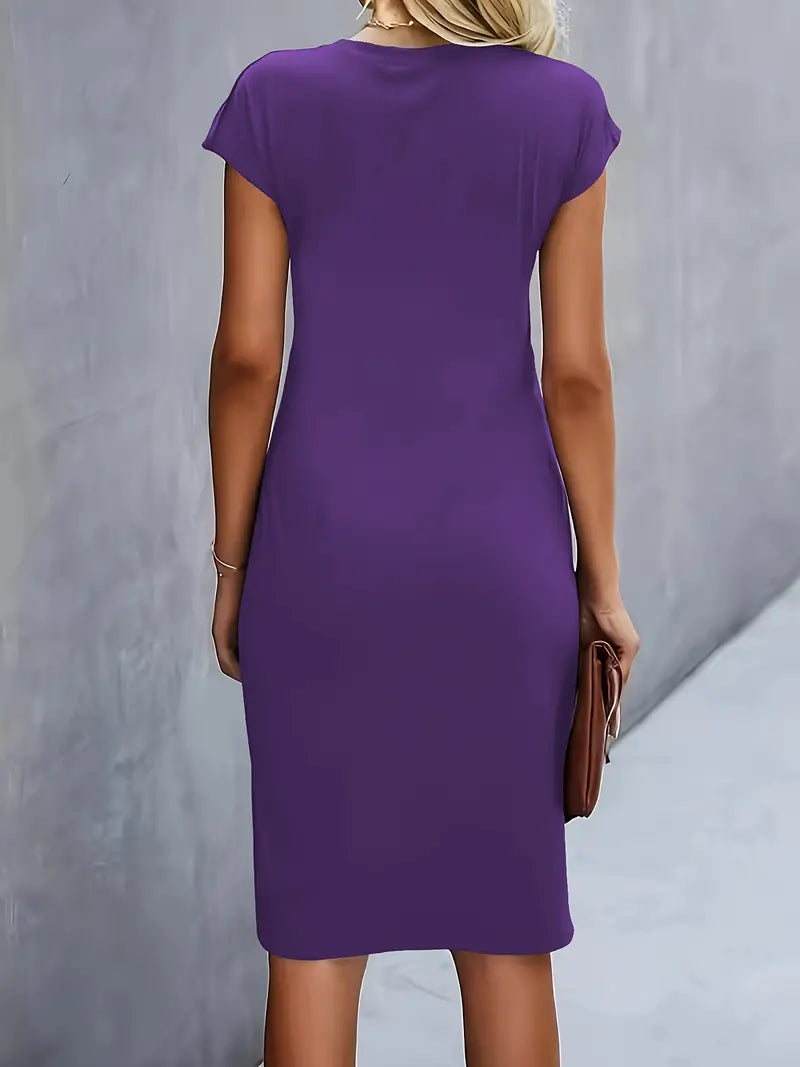 Sukienka Midi Bodycon | Sukienka Do Biura-Women Dress-Miloska