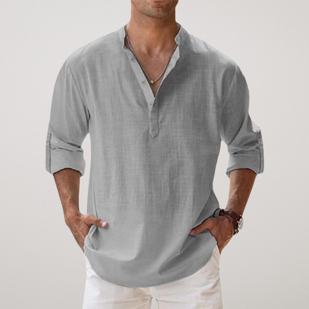 Koszula Męska Casual | Luźna Koszula Plażowa-Men Shirt-Miloska