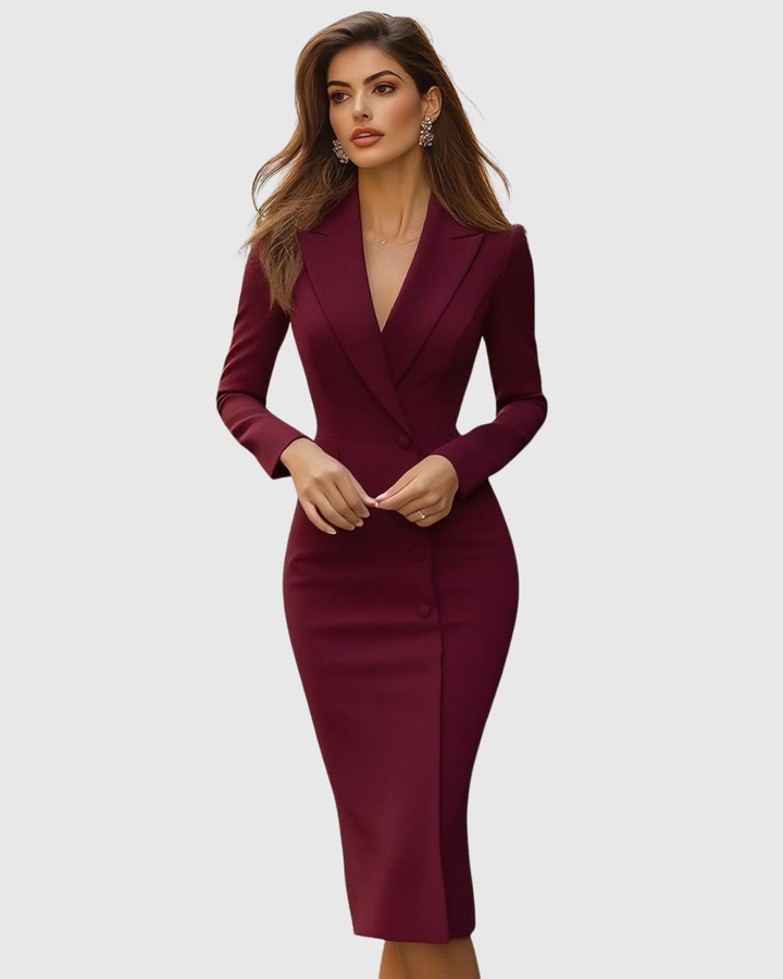 Sukienka Marynarka | Sukienka Midi-Women Dress-Miloska