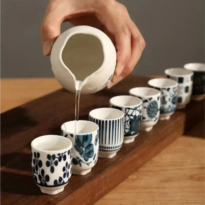 Zestaw Do Sake | Japońska Ceramika Czarki-Drinkware Set-Miloska