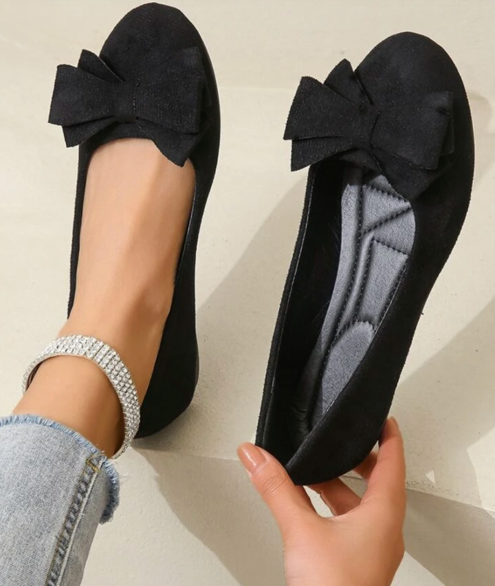 Baleriny Damskie | Baleriny Z Kokardą-Women Shoes-Miloska