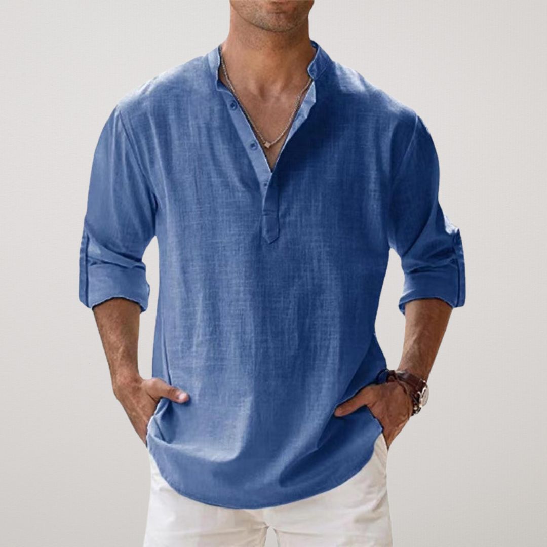 Koszula Męska Casual | Luźna Koszula Plażowa-Men Shirt-Miloska