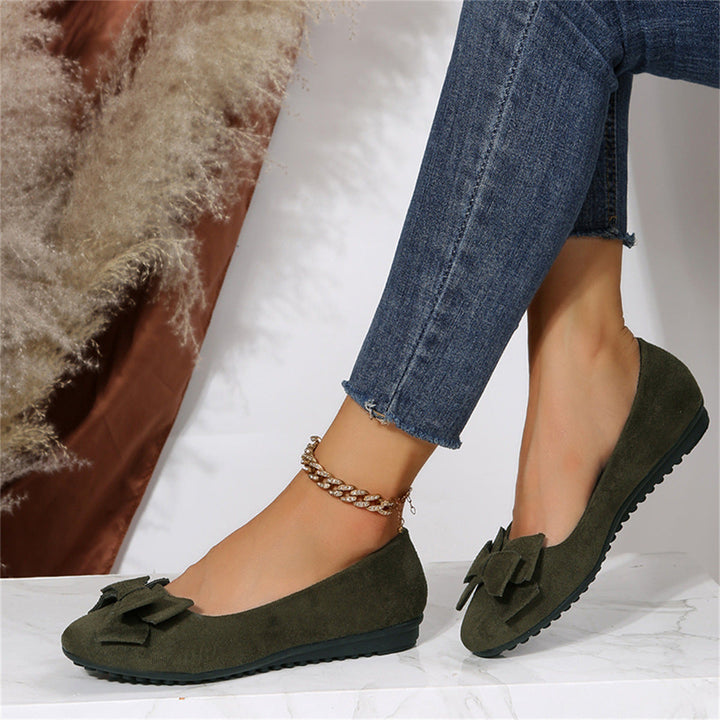 Baleriny Damskie | Baleriny Z Kokardą-Women Shoes-Miloska