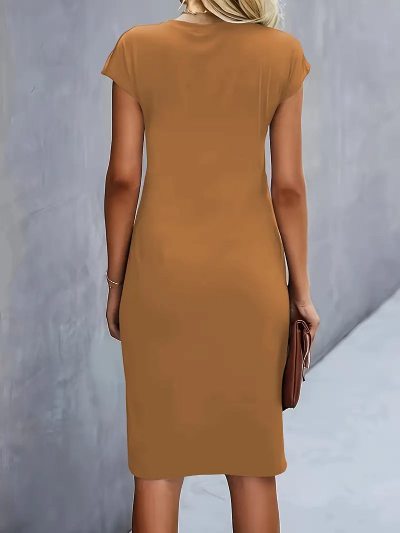 Sukienka Midi Bodycon | Sukienka Do Biura-Women Dress-Miloska