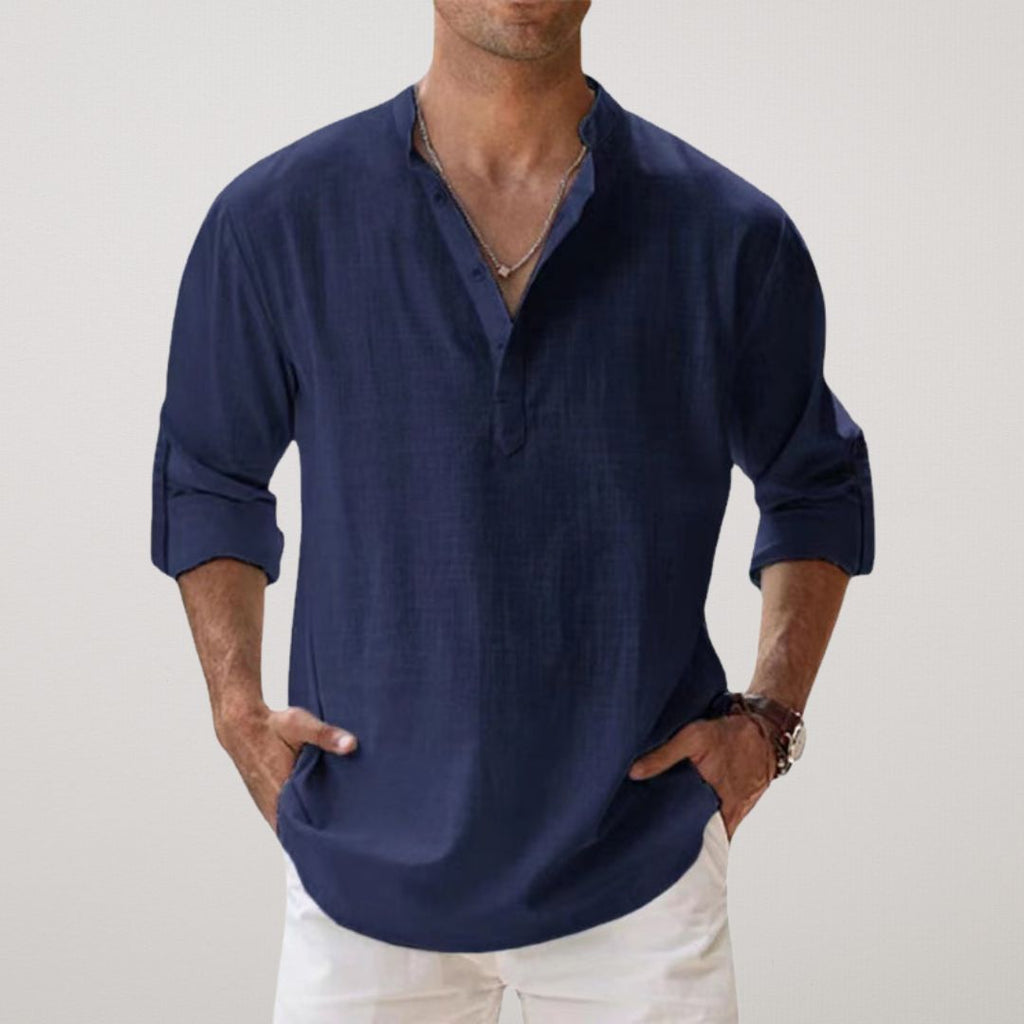 Koszula Męska Casual | Luźna Koszula Plażowa-Men Shirt-Miloska