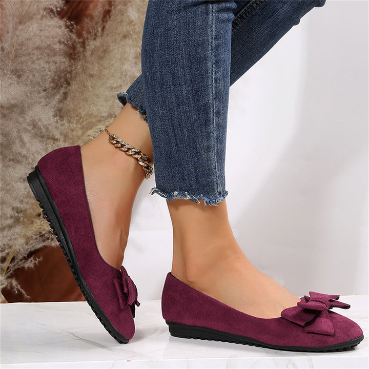 Baleriny Damskie | Baleriny Z Kokardą-Women Shoes-Miloska