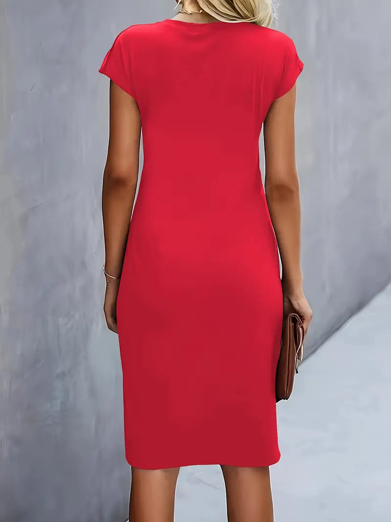 Sukienka Midi Bodycon | Sukienka Do Biura-Women Dress-Miloska