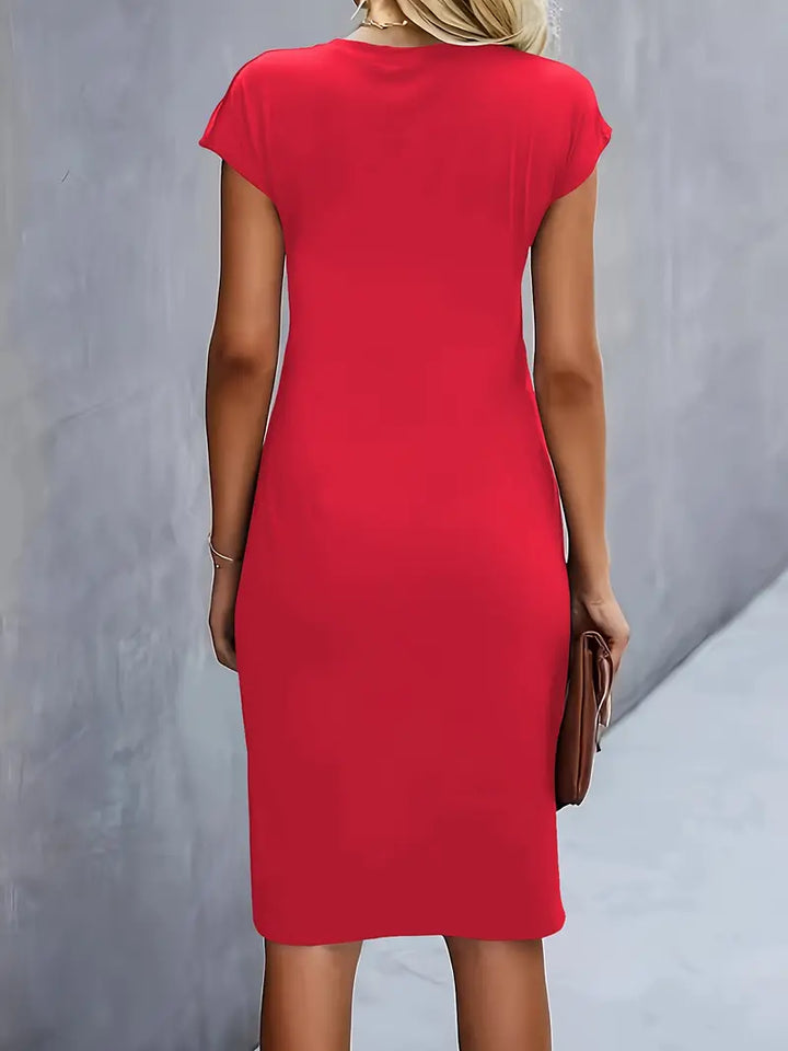 Sukienka Midi Bodycon | Sukienka Do Biura-Women Dress-Miloska