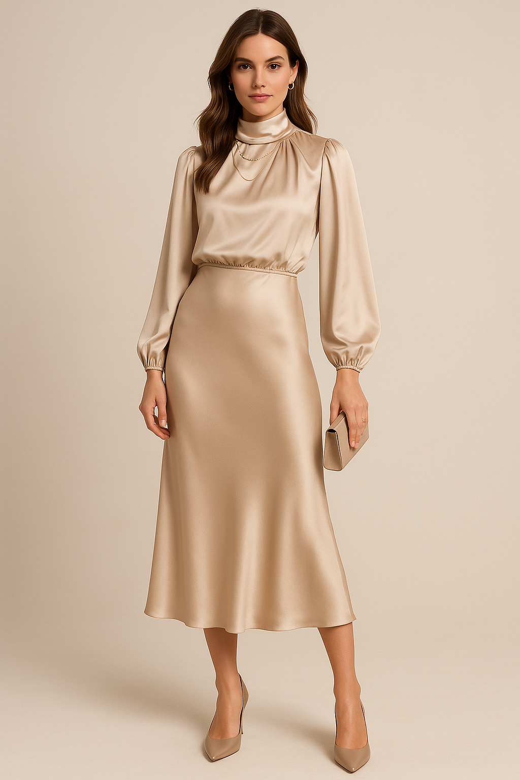 Elegancka Sukienka Midi | Sukienka Wieczorowa-Women Dress-Miloska