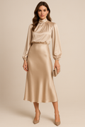 Elegancka Sukienka Midi | Sukienka Wieczorowa-Women Dress-Miloska