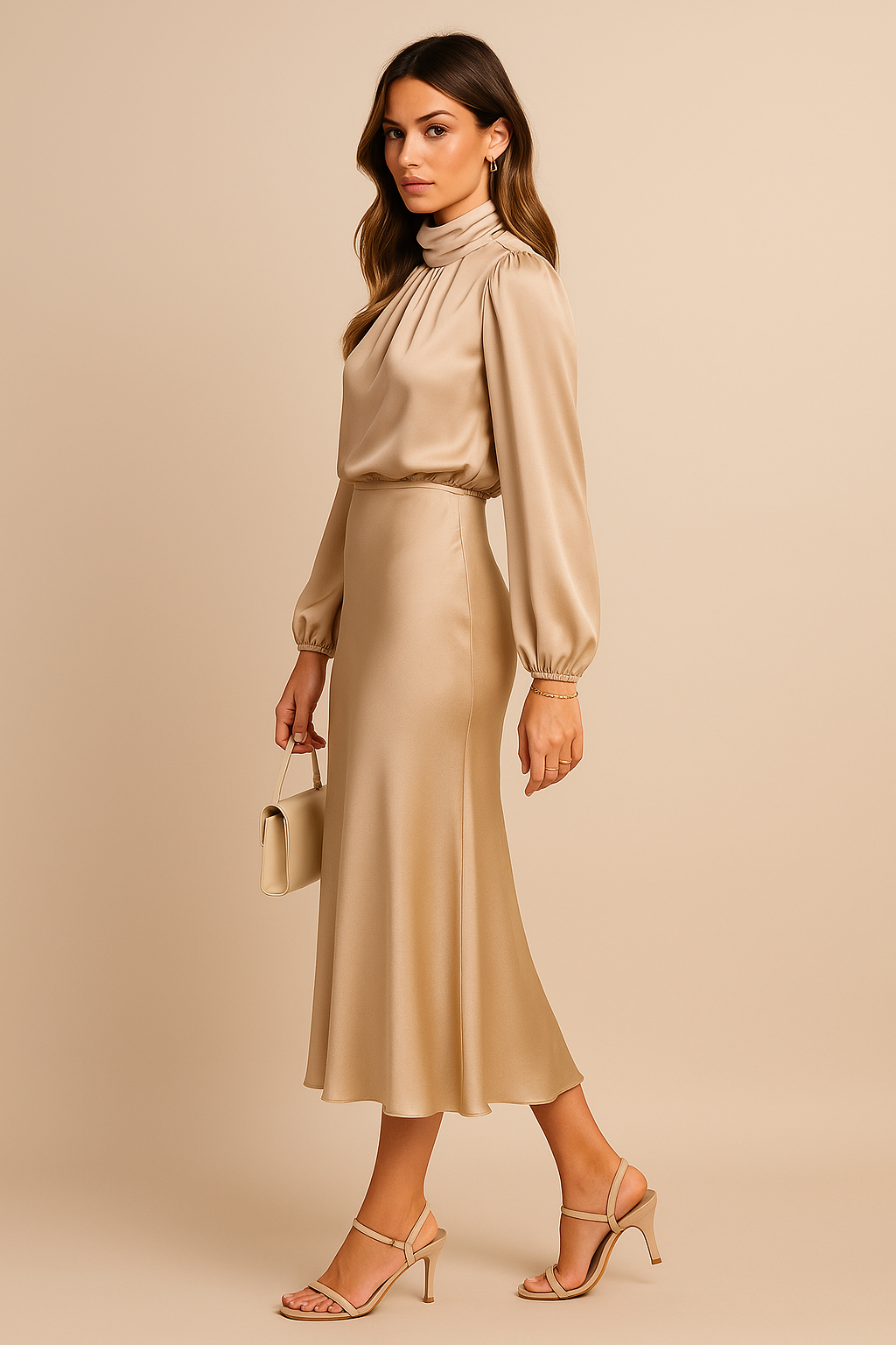 Elegancka Sukienka Midi | Sukienka Wieczorowa-Women Dress-Miloska