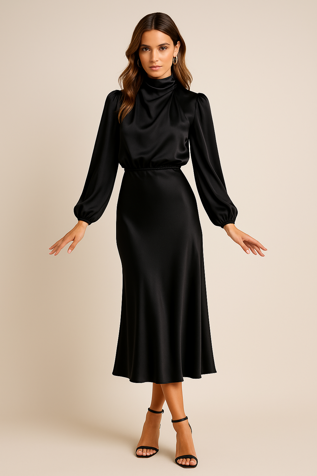 Elegancka Sukienka Midi | Sukienka Wieczorowa-Women Dress-Miloska