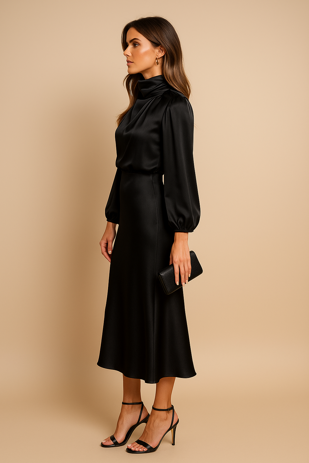 Elegancka Sukienka Midi | Sukienka Wieczorowa-Women Dress-Miloska