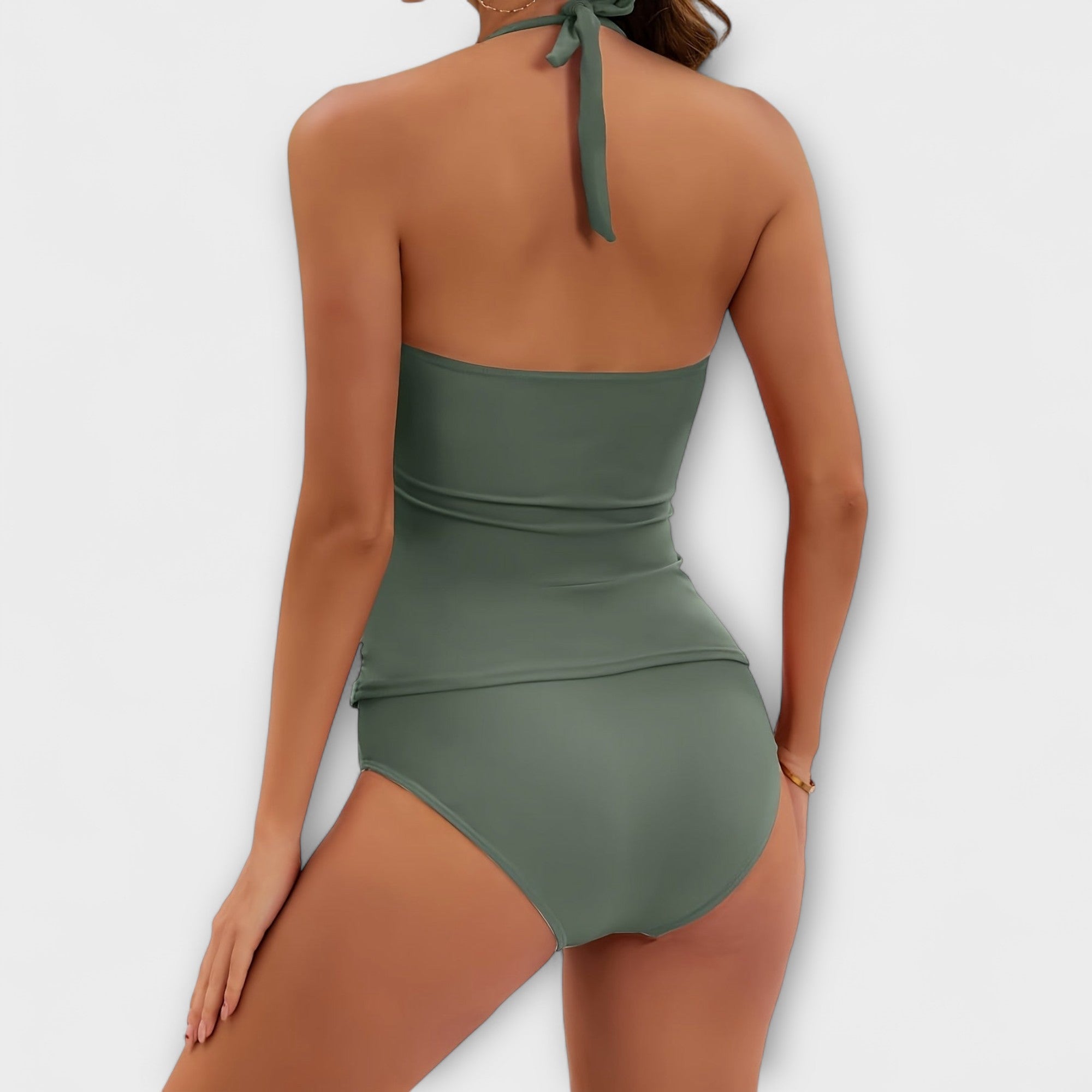 Strój Kąpielowy Damski | Klasyczny Strój Z Wysokim Stanem-Women Swimsuit-Miloska