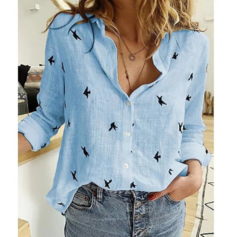 Bluzka Damska | Bluzka Z Długim Rękawem-Women Blouse-Miloska