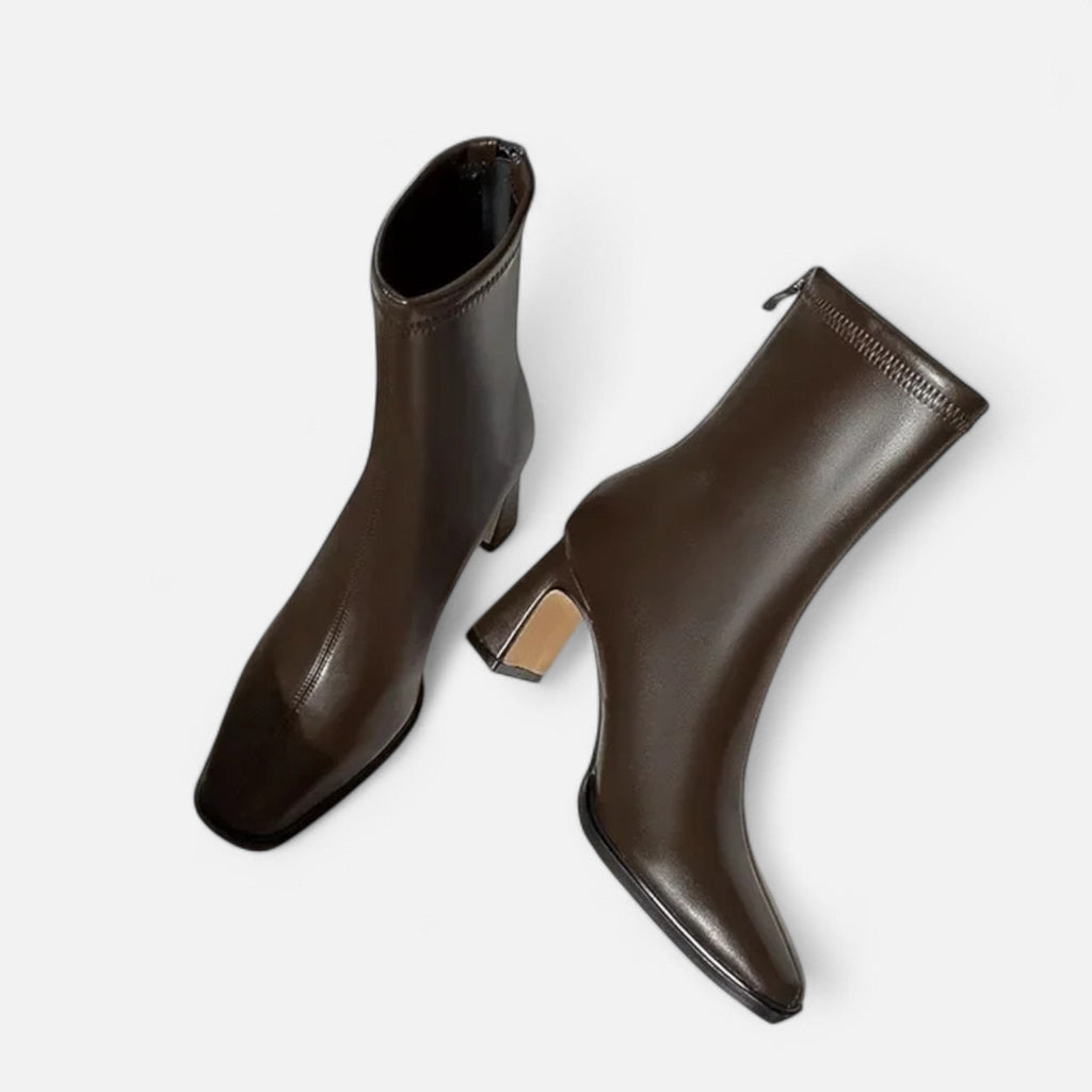 Botki Na Obcasie Damskie | Botki Z Krótką Cholewką-Women Boots-Miloska