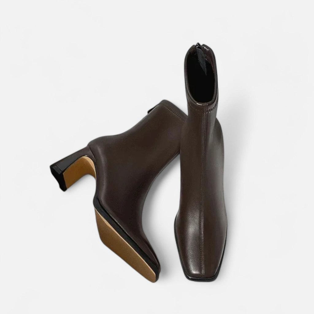 Botki Na Obcasie Damskie | Botki Z Krótką Cholewką-Women Boots-Miloska