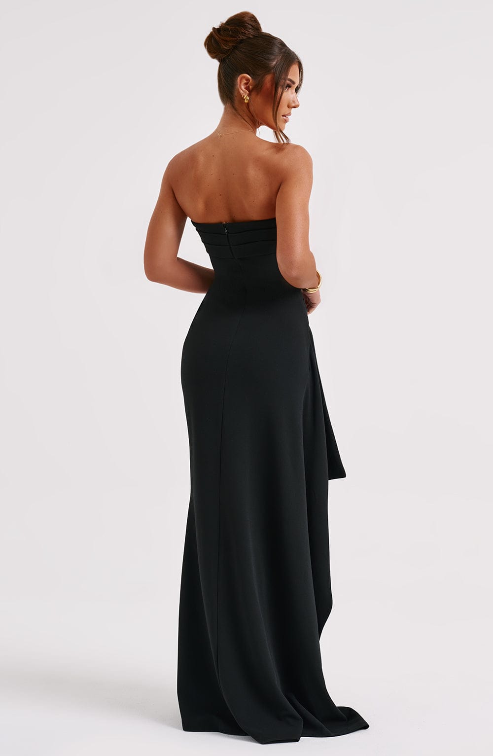 Damska Suknia Dla Druhny | Długa Suknia Bez Ramiączek Z Rozcięciem-Women Dress-Miloska