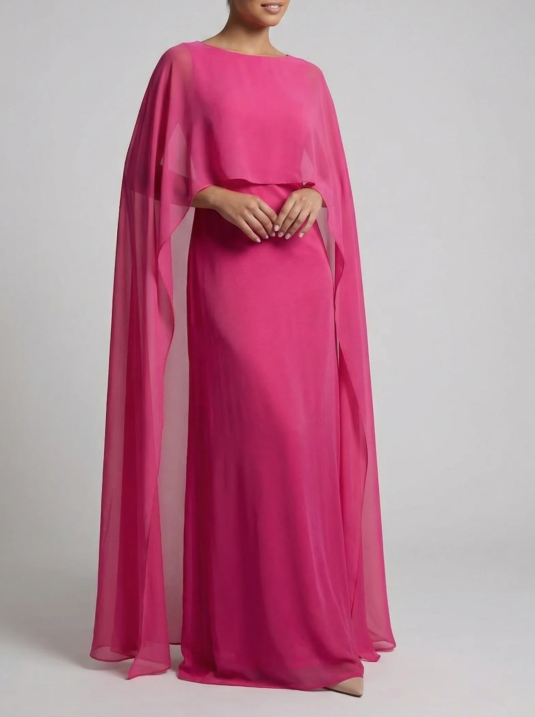 Damska Suknia Dla Matki Panny Młodej | Długa Suknia O Prostej Linii-SKU_1766748682659_129-Miloska