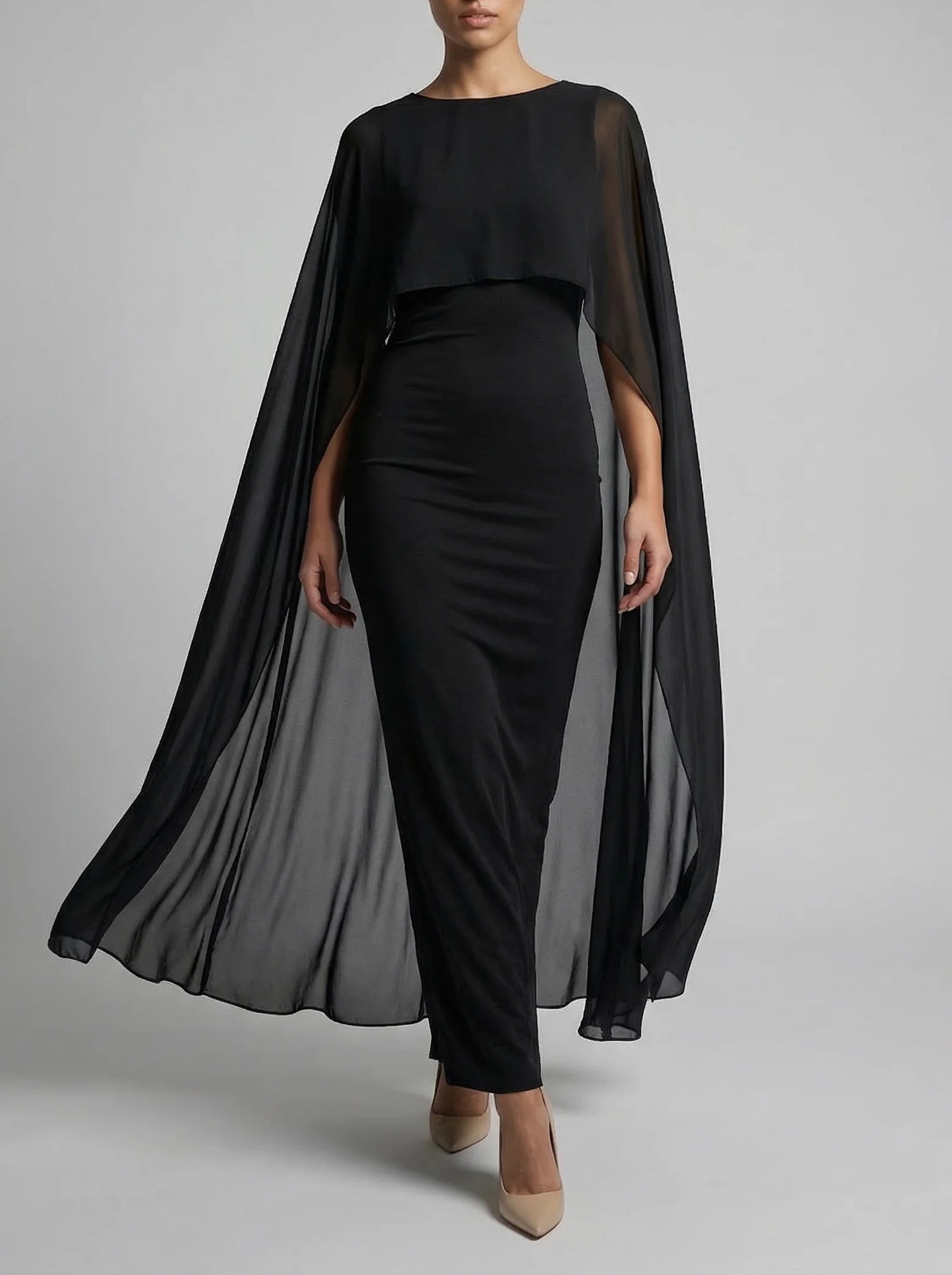 Damska Suknia Dla Matki Panny Młodej | Długa Suknia O Prostej Linii-SKU_1766748682659_135-Miloska