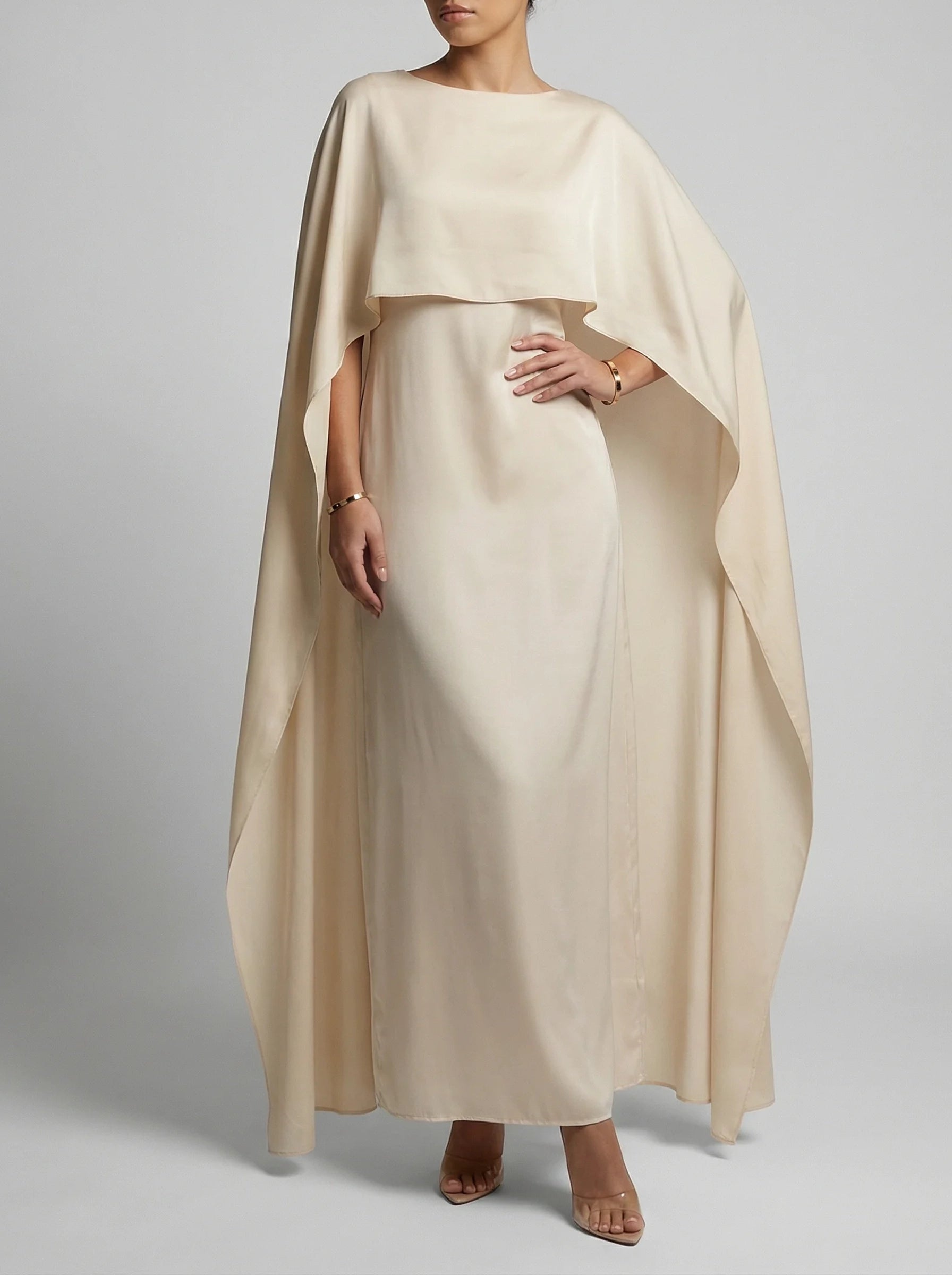 Damska Suknia Dla Matki Panny Młodej | Długa Suknia O Prostej Linii-SKU_1766748682659_646-Miloska