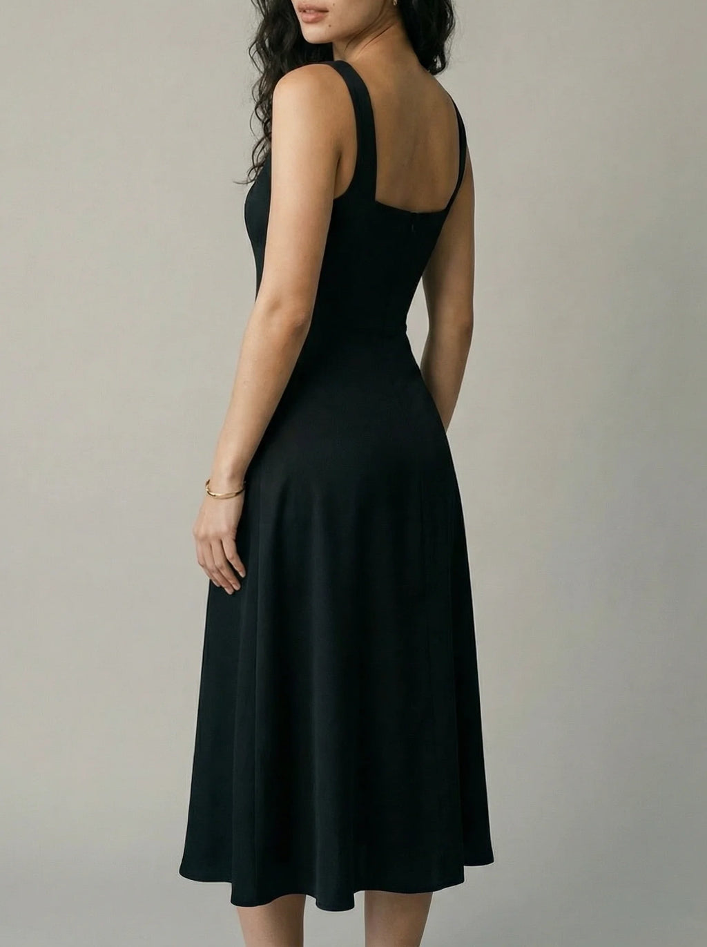 Damska Suknia Dla Matki Panny Młodej | Suknia Midi Na Ramiączkach-Women Dress-Miloska