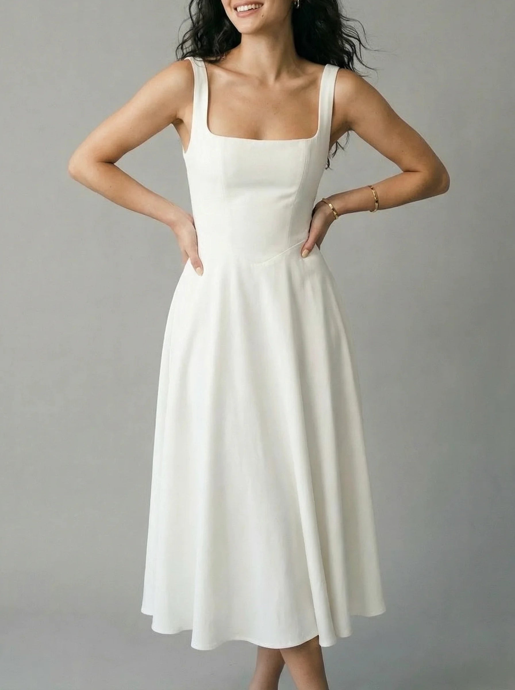 Damska Suknia Dla Matki Panny Młodej | Suknia Midi Na Ramiączkach-SKU_1766746744263_13-Miloska