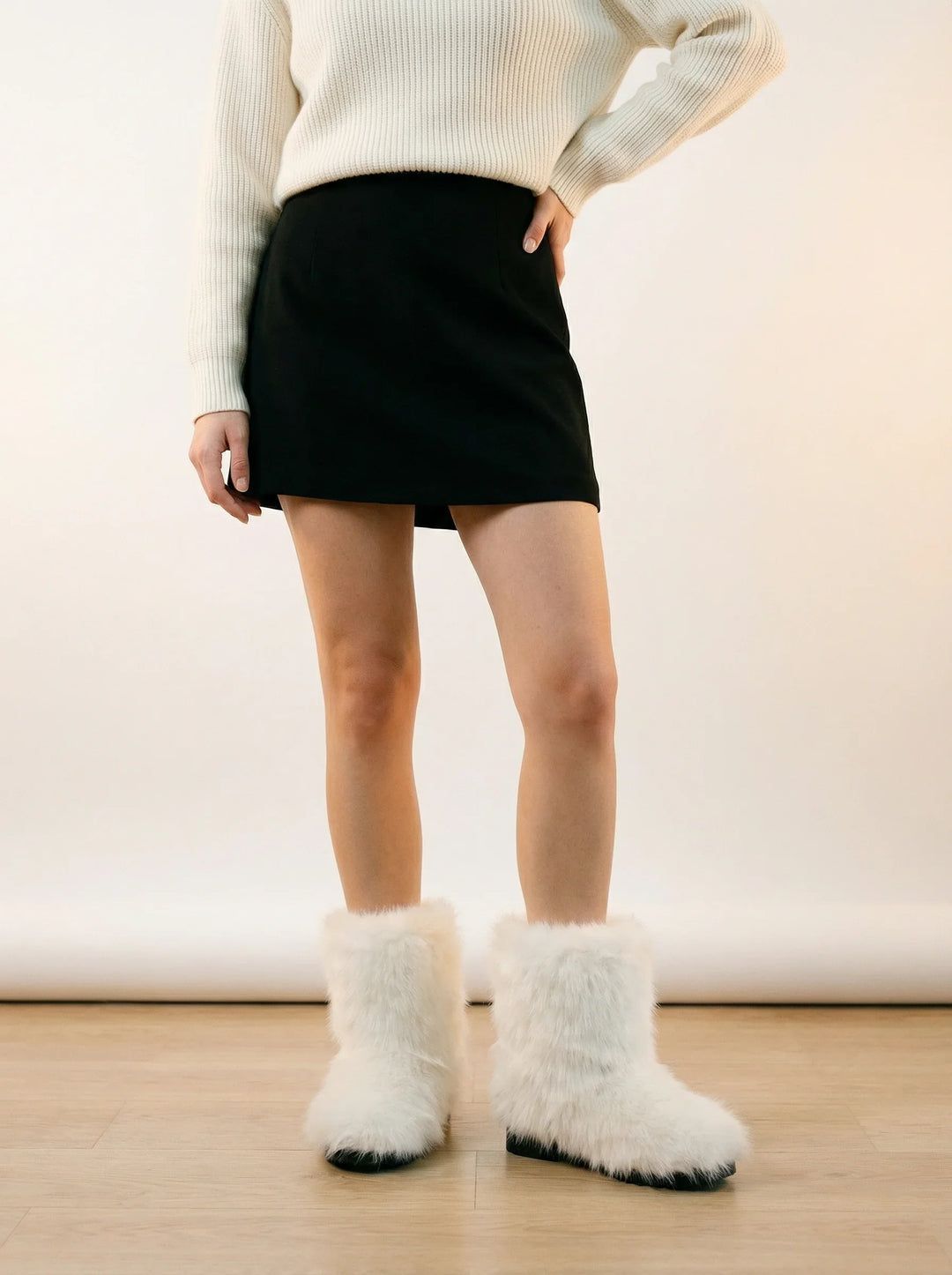 Damskie Botki | Botki O Krótkiej Cholewce Z Zabudowaną Formą-Women Boots-Miloska