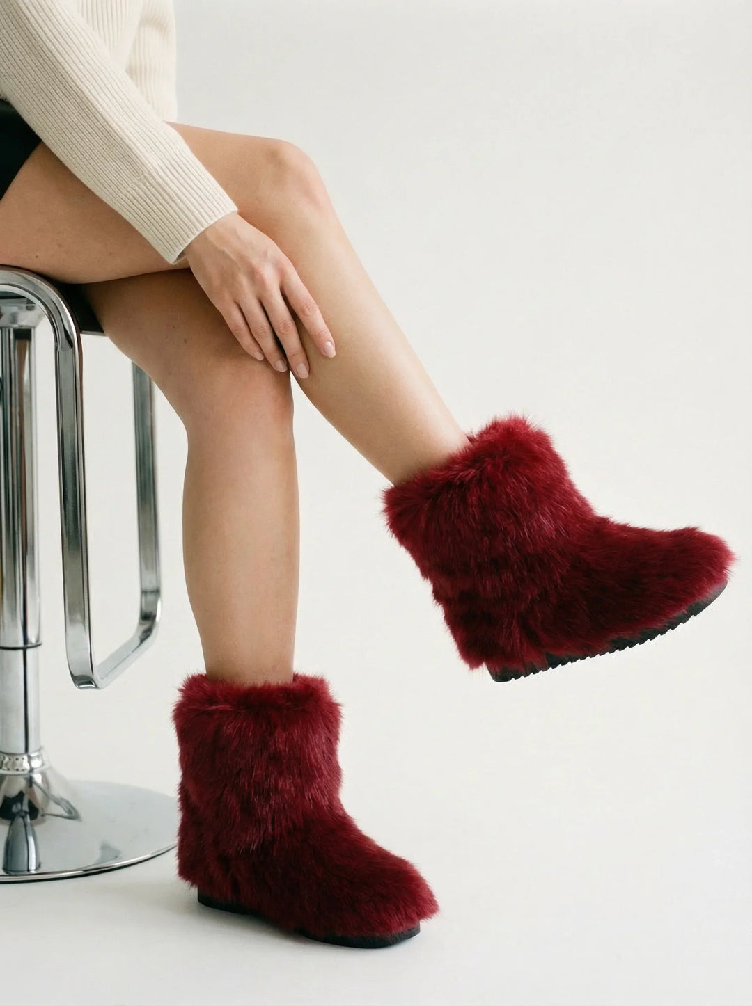 Damskie Botki | Botki O Krótkiej Cholewce Z Zabudowaną Formą-Women Boots-Miloska
