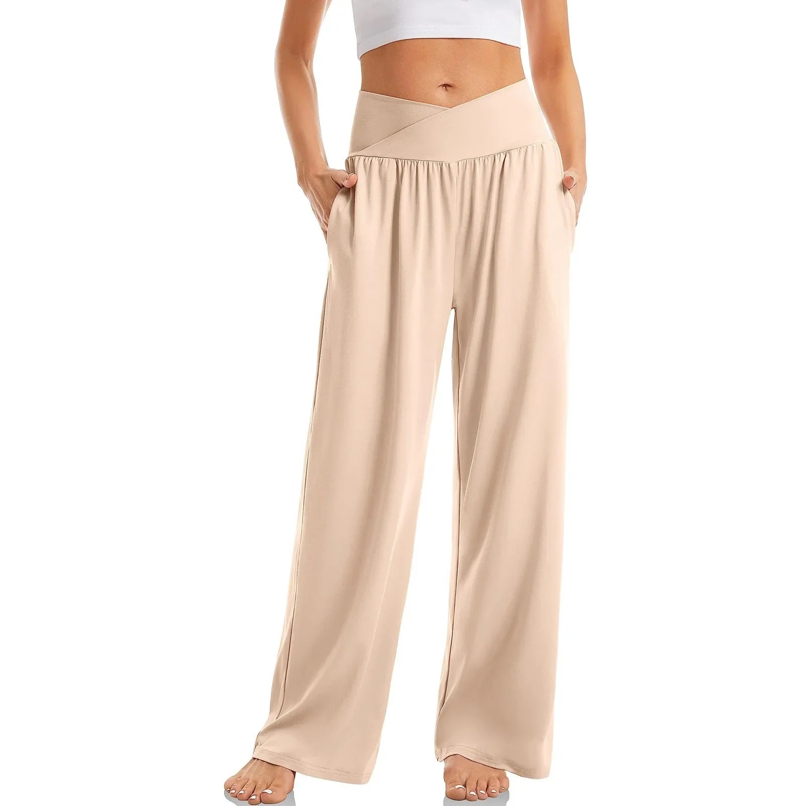 Damskie Spodnie Do Jogi | Szerokie Nogawki-Women Pants-Miloska