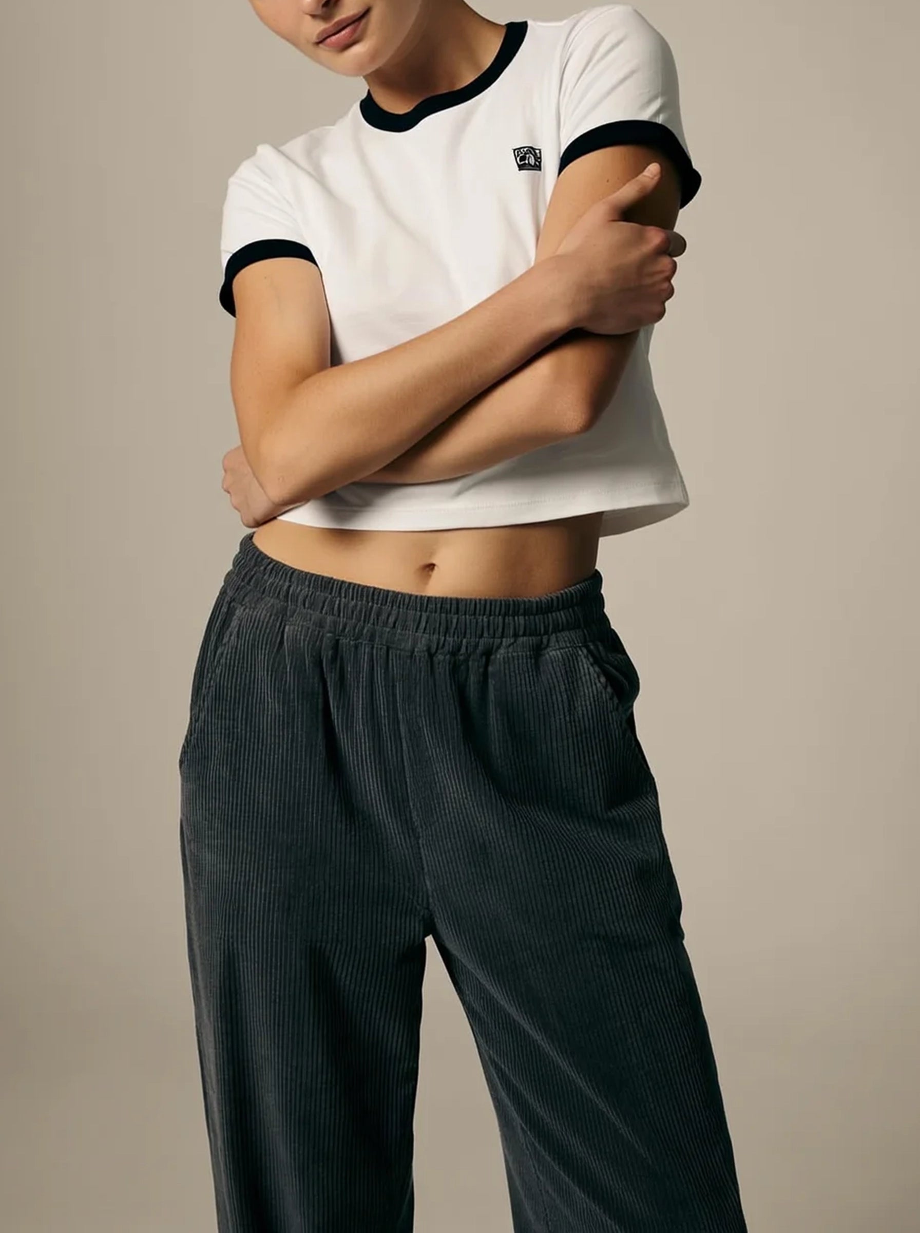 Damskie Spodnie Z Szeroką Nogawką | Elastyczny Pas-Women Pants-Miloska