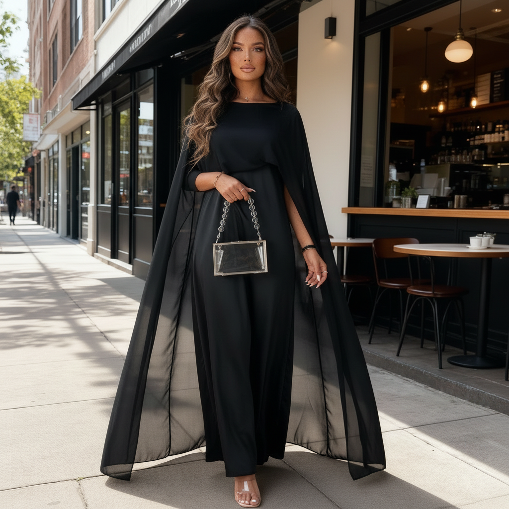 Damska Suknia Dla Matki Panny Młodej | Długa Suknia O Prostej Linii