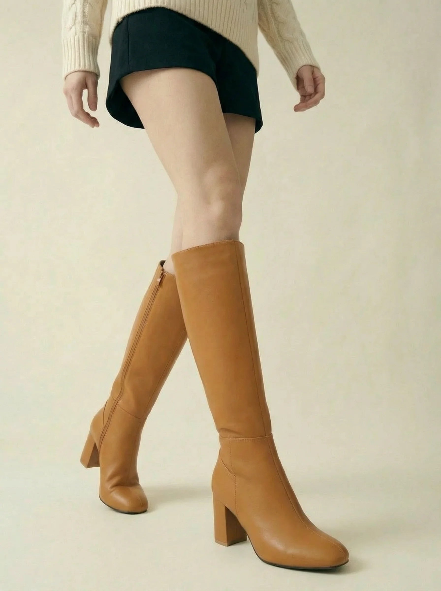 Kozaki Damskie Na Słupku | Wysokie O Eleganckiej Linii-Miloska