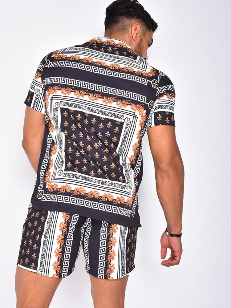 Komplet Męski | Koszula Hawajska-Men Set-Miloska