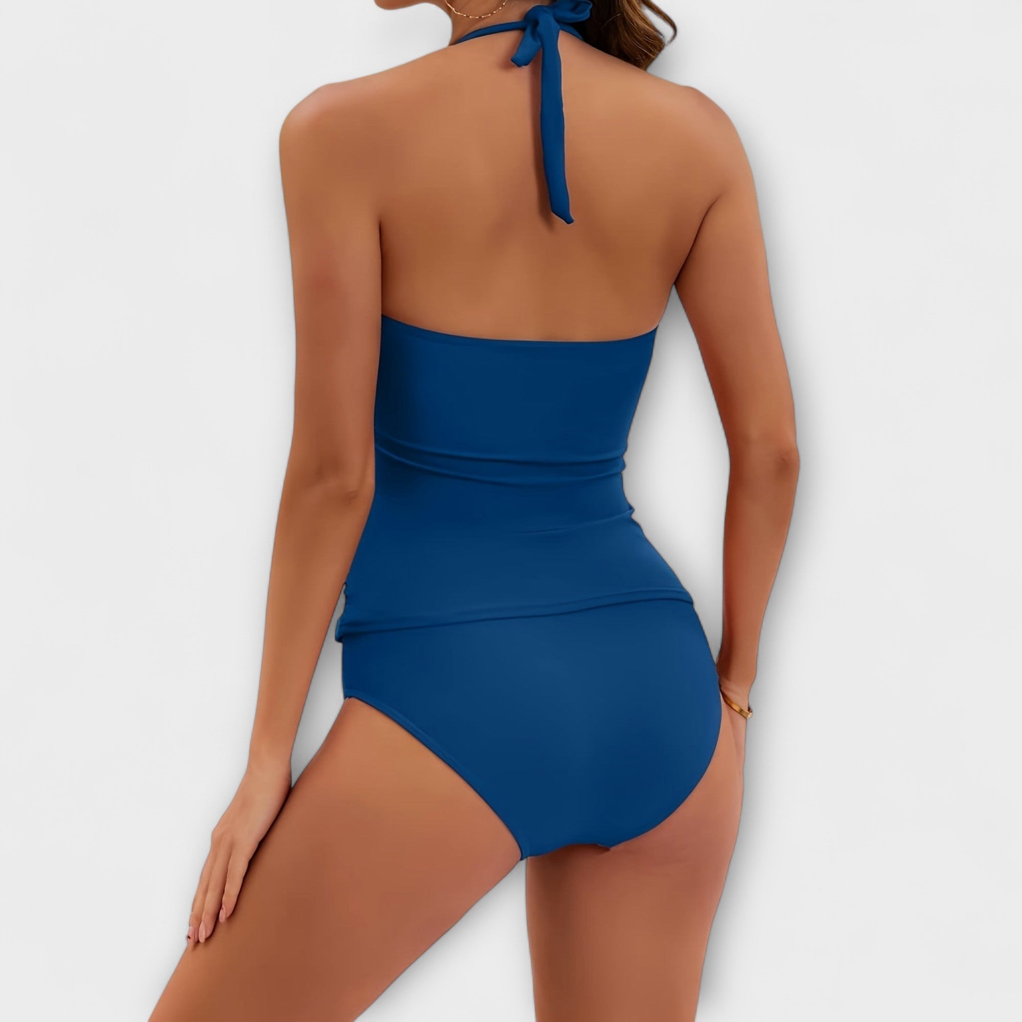 Strój Kąpielowy Damski | Klasyczny Strój Z Wysokim Stanem-Women Swimsuit-Miloska