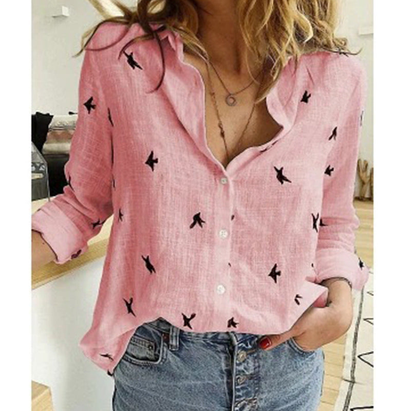 Bluzka Damska | Bluzka Z Długim Rękawem-Women Blouse-Miloska