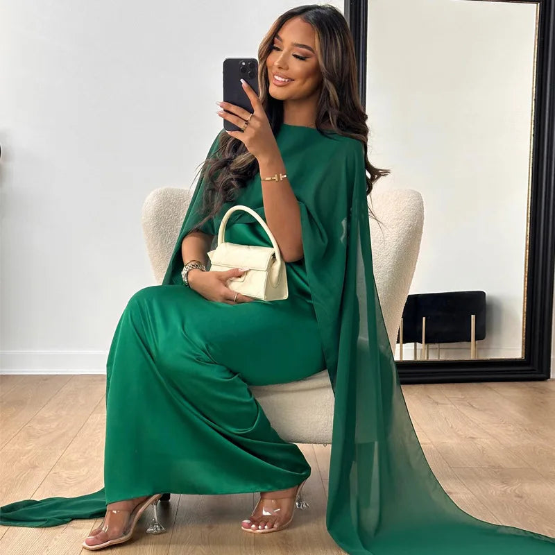 Damska Suknia Dla Matki Panny Młodej | Długa Suknia O Prostej Linii