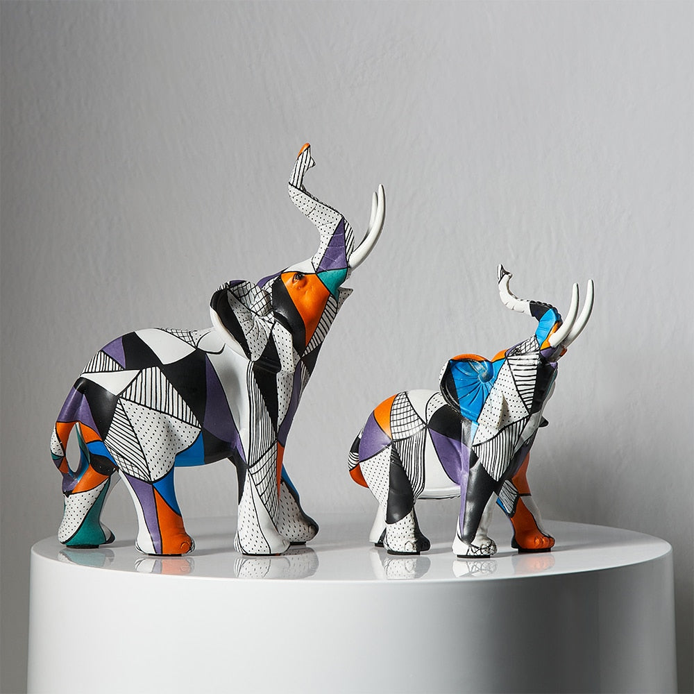 Figurka Dekoracyjna | Słoń Artystyczny Ozdoba-Figurine-Miloska