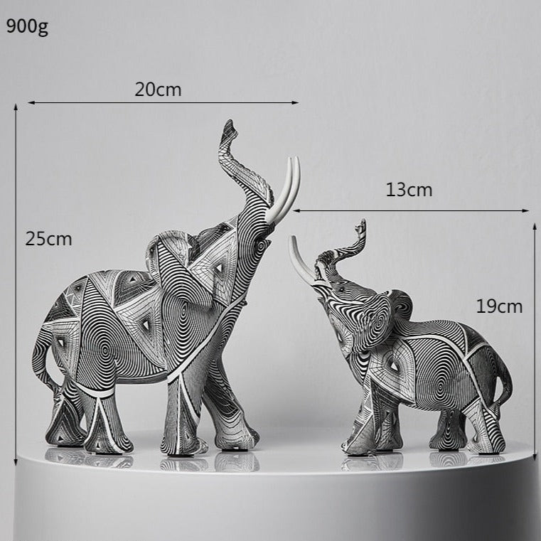 Figurka Dekoracyjna | Słoń Artystyczny Ozdoba-Figurine-Miloska
