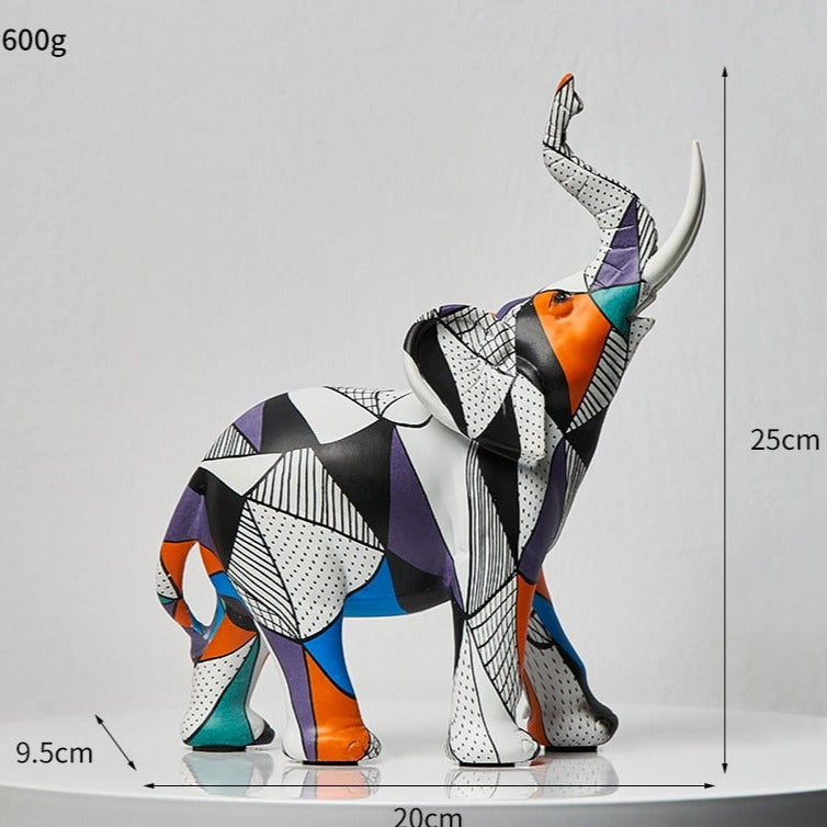 Figurka Dekoracyjna | Słoń Artystyczny Ozdoba-Figurine-Miloska