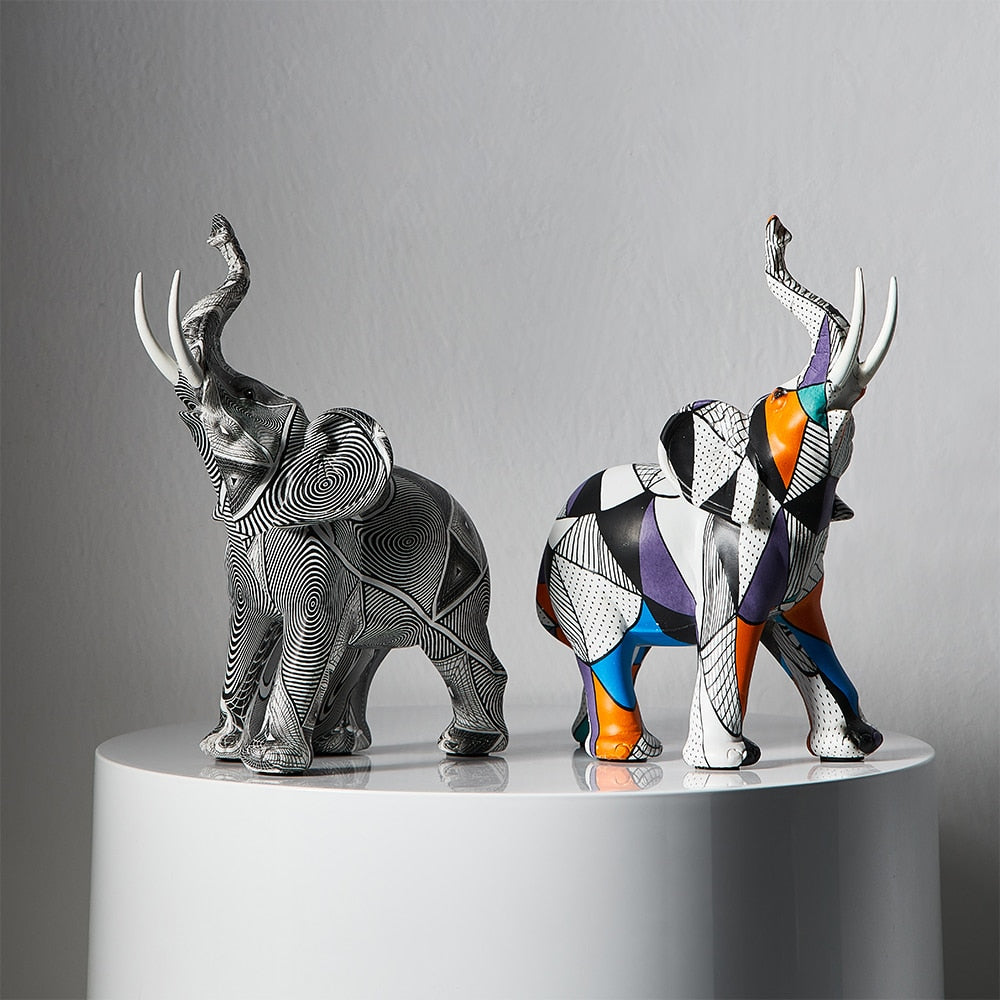 Figurka Dekoracyjna | Słoń Artystyczny Ozdoba-Figurine-Miloska