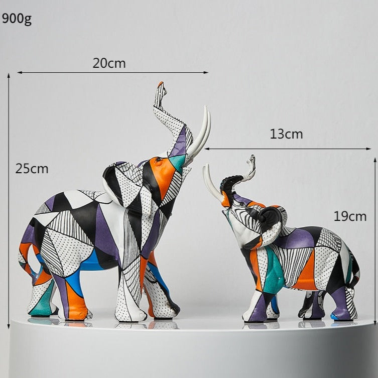 Figurka Dekoracyjna | Słoń Artystyczny Ozdoba-Figurine-Miloska