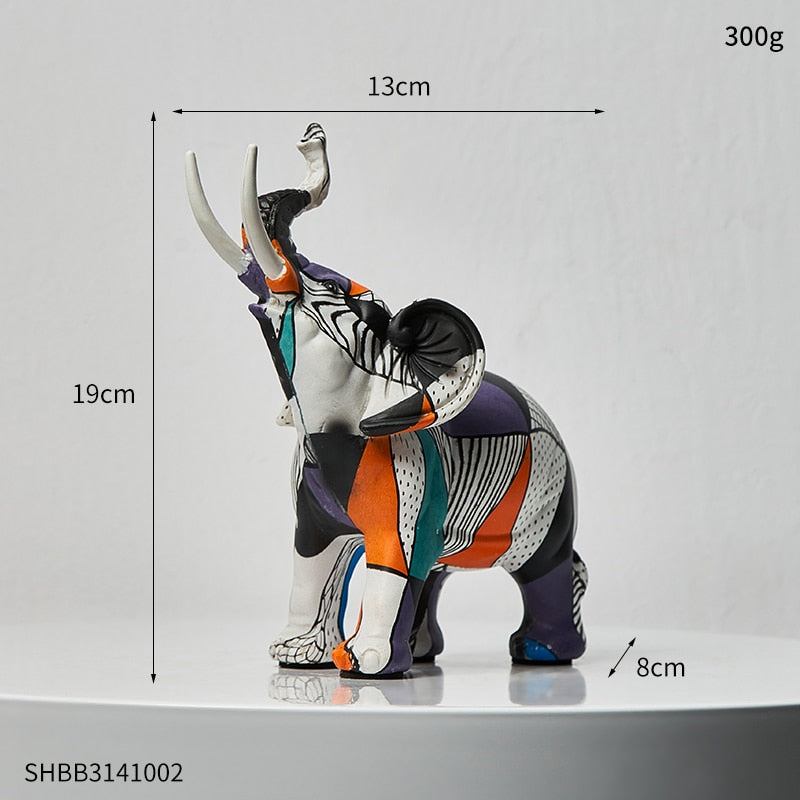 Figurka Dekoracyjna | Słoń Artystyczny Ozdoba-Figurine-Miloska