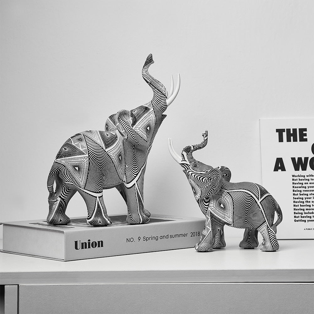 Figurka Dekoracyjna | Słoń Artystyczny Ozdoba-Figurine-Miloska