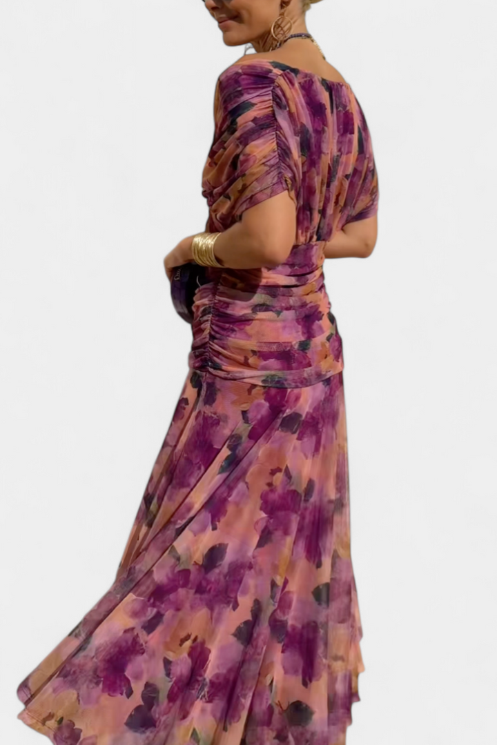 Sukienka Maxi | Sukienka Z Odkrytymi Ramionami-Women Dress-Miloska